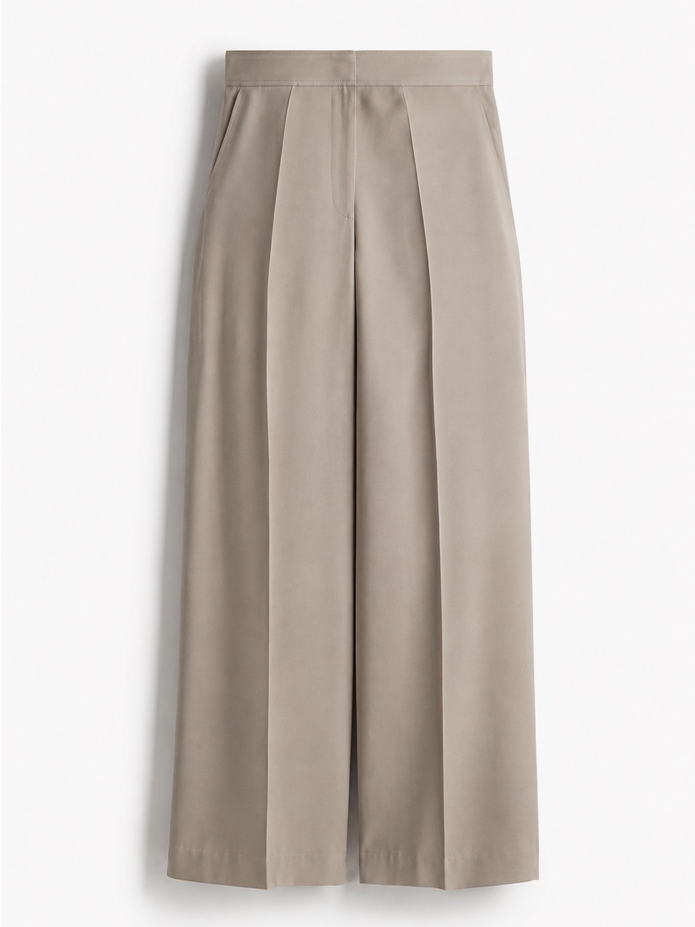 NWT H&M Wide Leg Pant Trousers Beige Taupe Minimalist, 6